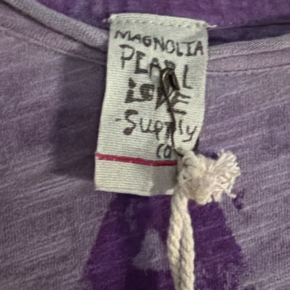 NWT Magnolia Pearl Purple Mermaid Love Letters Tee Hand Distressed One Size OSFM - Picture 12 of 16